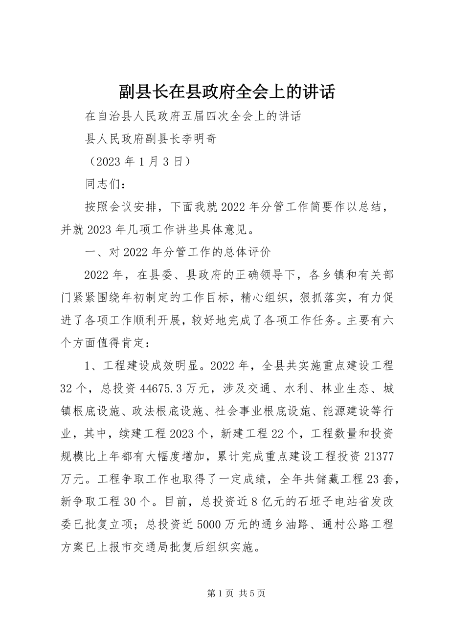 2023年副县长在县政府全会上的致辞.docx_第1页