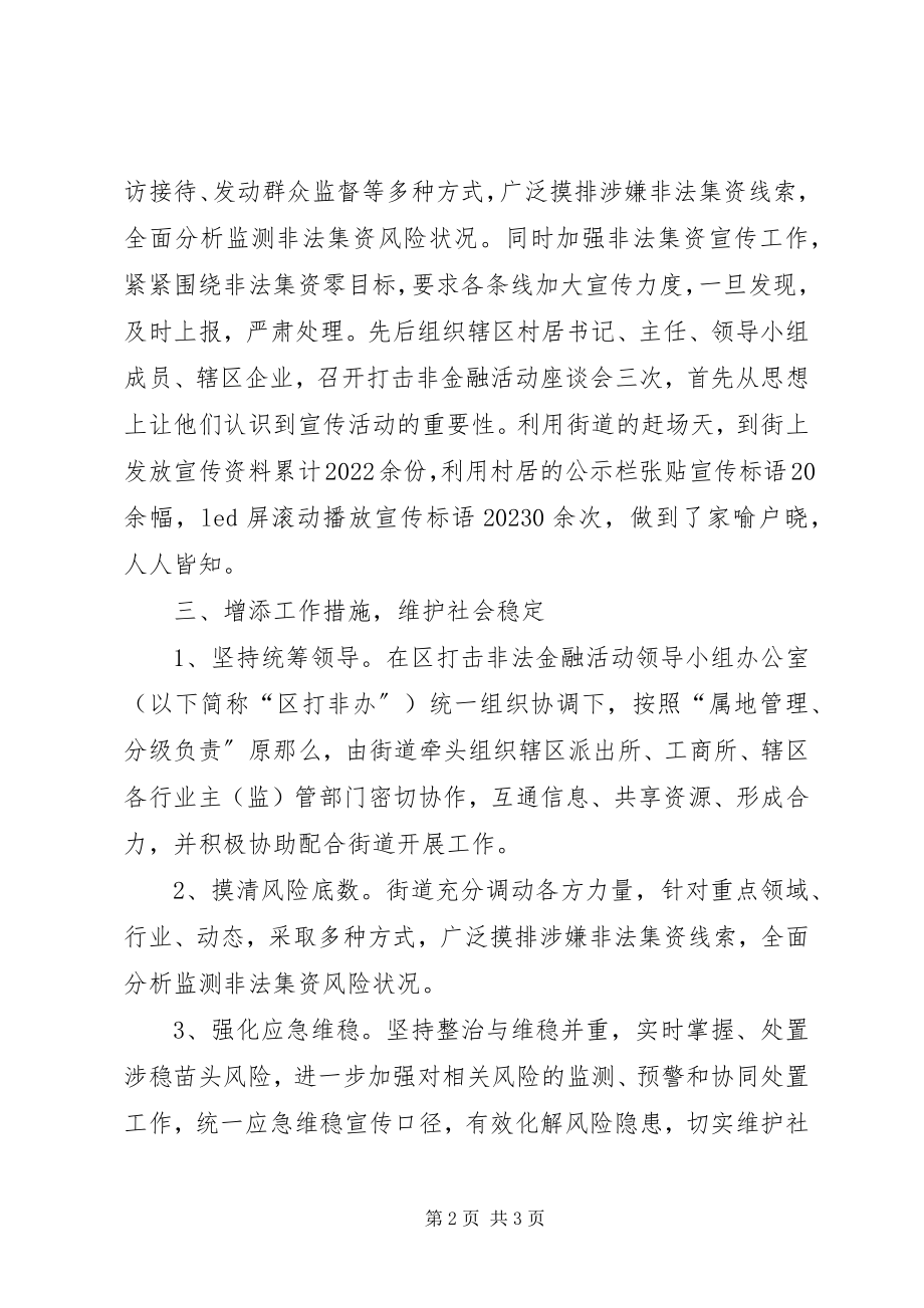 2023年打击非法集资和宣传教育工作总结.docx_第2页