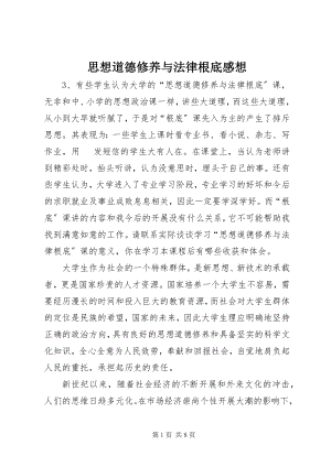 2023年思想道德修养与法律基础感想.docx