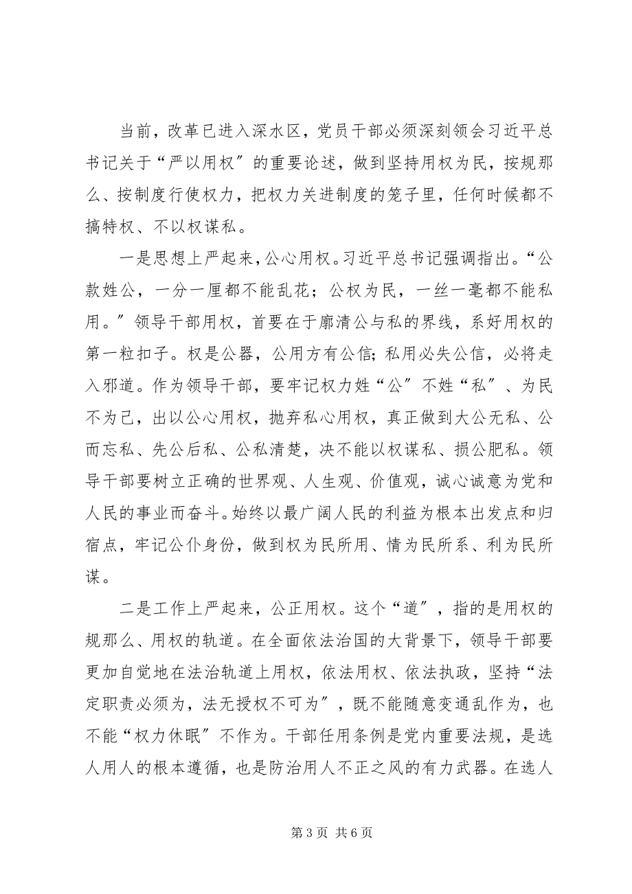 2023年严以用权研讨讲话稿三篇2.docx_第3页