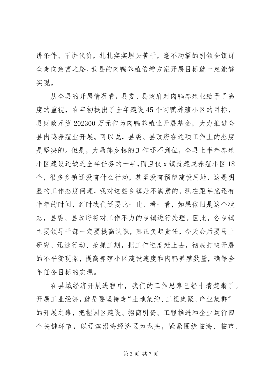 2023年县肉鸭养殖小区建设致辞.docx_第3页