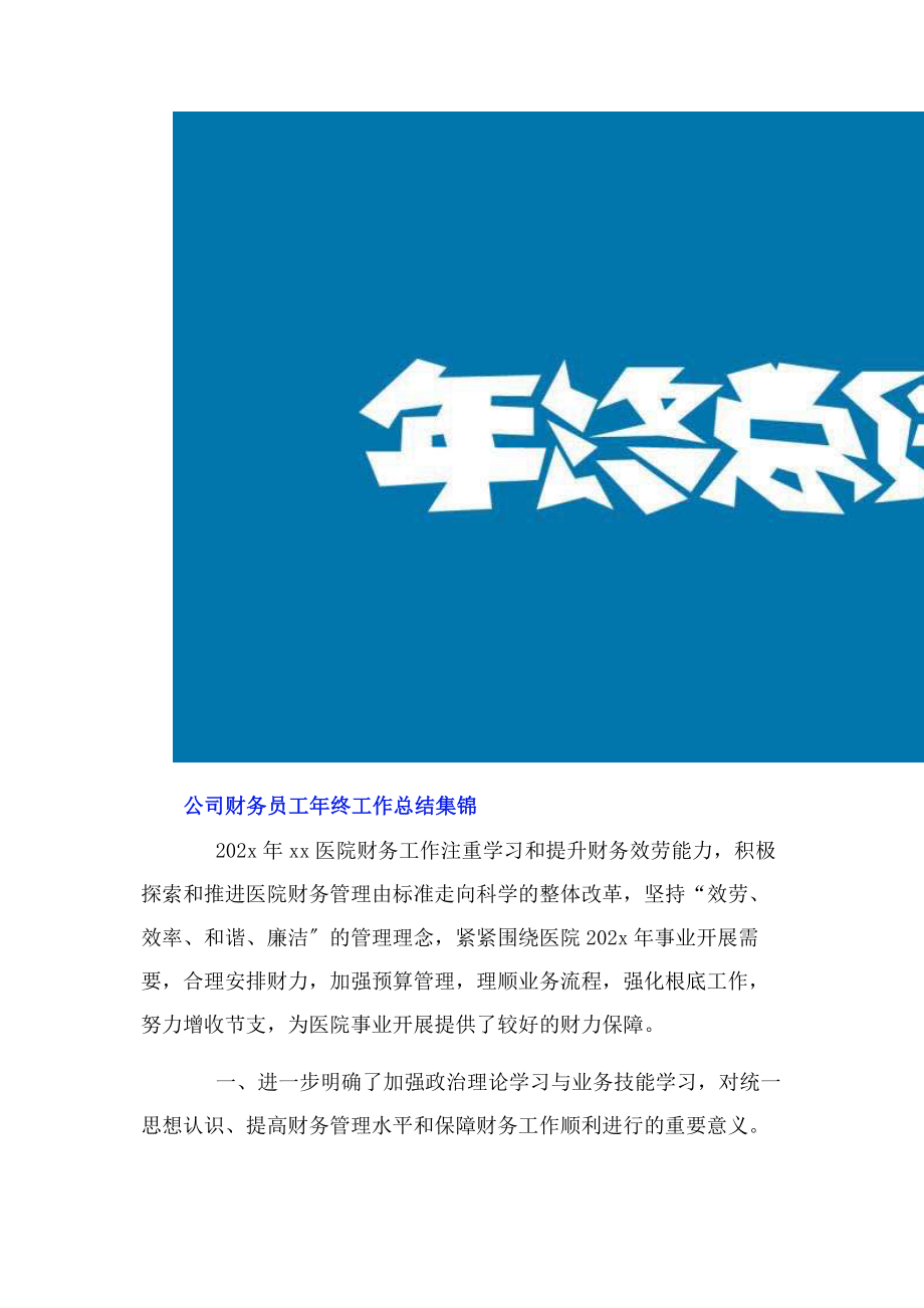 2023年公司财务员工年终工作总结集锦.docx_第2页