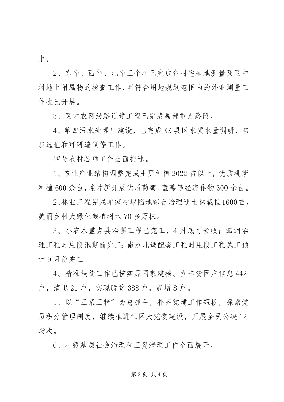 2023年时庄街道一季度工作情况汇报.docx_第2页