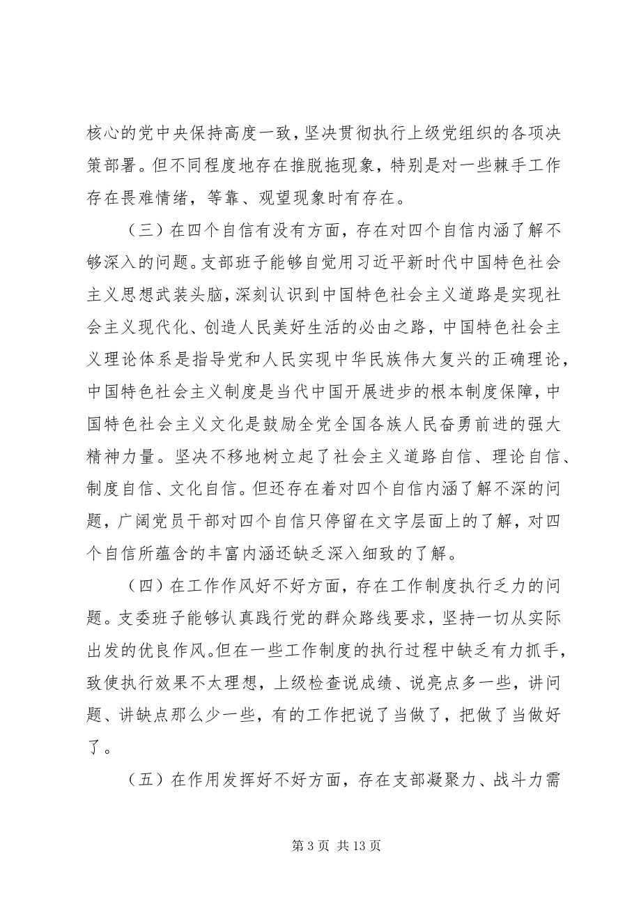 2023年XX村党支部专题组织生活会班子对照检查材料.docx_第3页