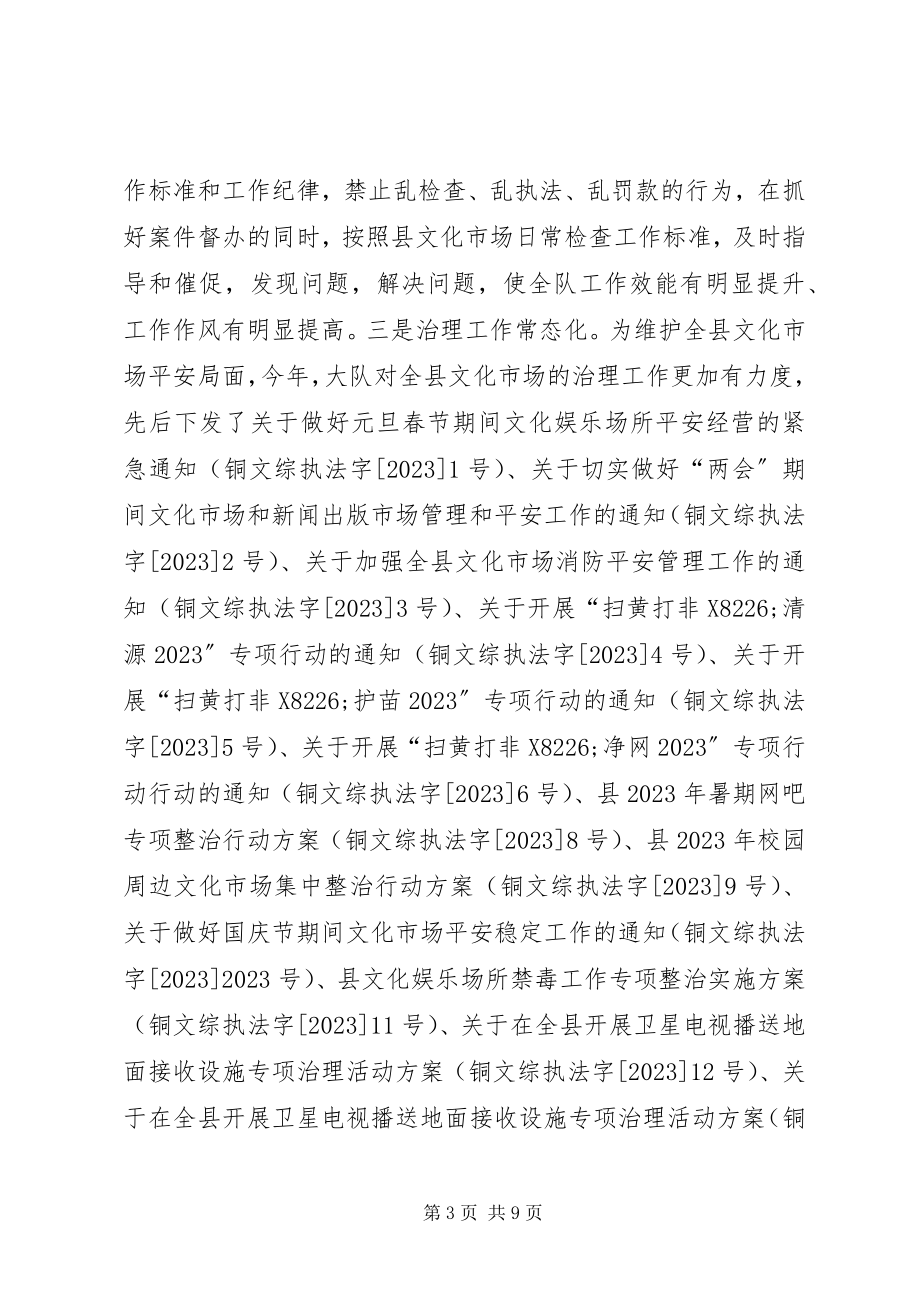 2023年乡镇文化市场综合执法大队工作总结及工作计划.docx_第3页