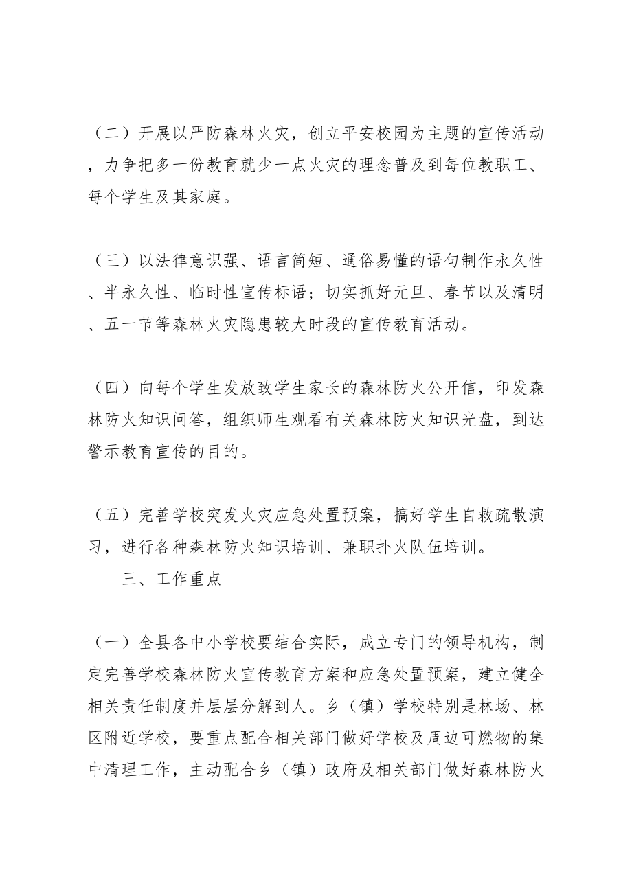 2023年学校森林防火宣传教育实施方案.doc_第2页