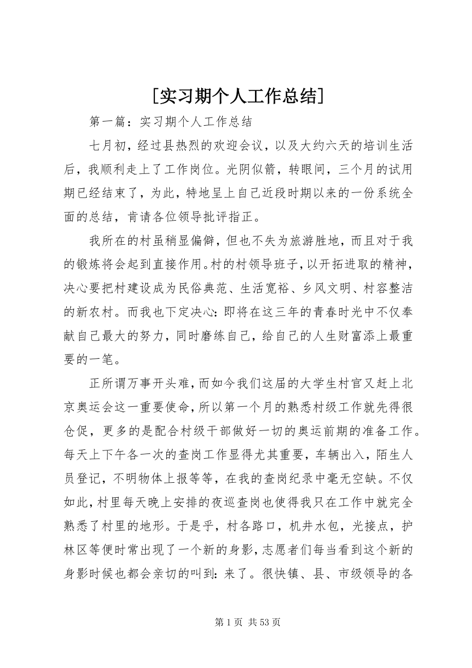 2023年实习期个人工作总结新编.docx_第1页