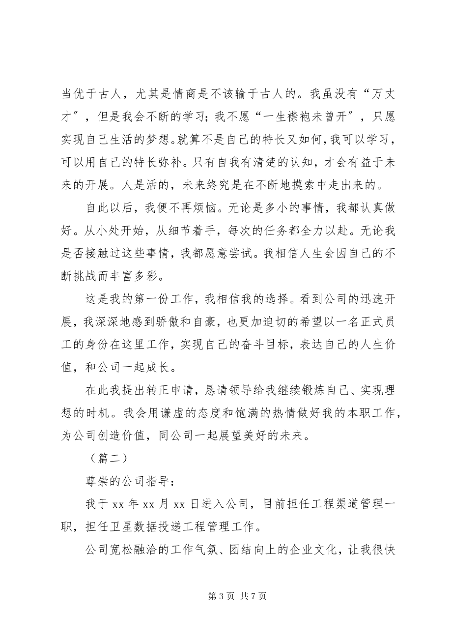 2023年公司职工转正申请合集.docx_第3页