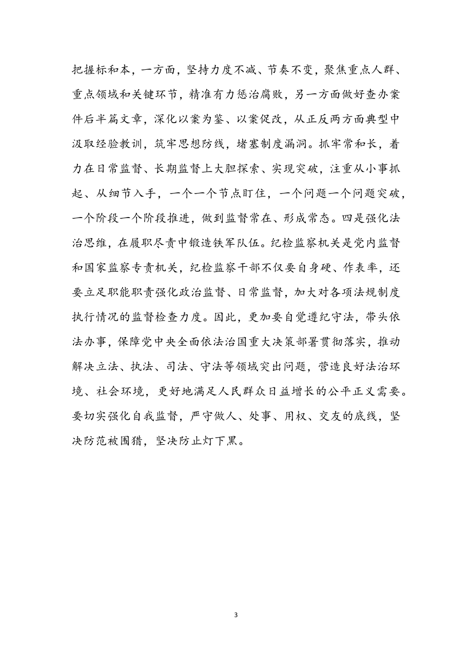 2023年纪委书记在全县纪检监察工作务虚会上的发言材料.docx_第3页