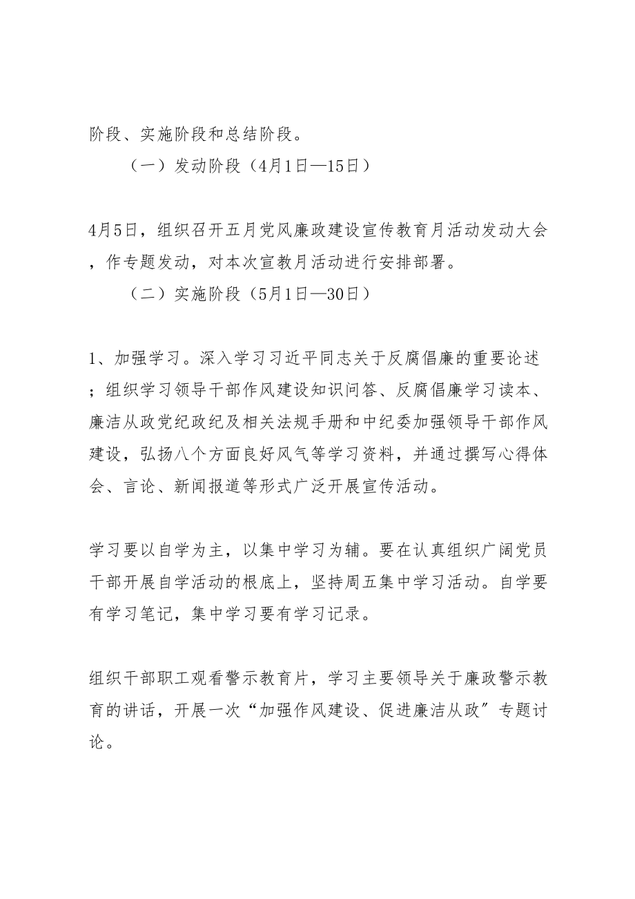 2023年党风廉政建设宣传教育月活动实施方案.doc_第2页