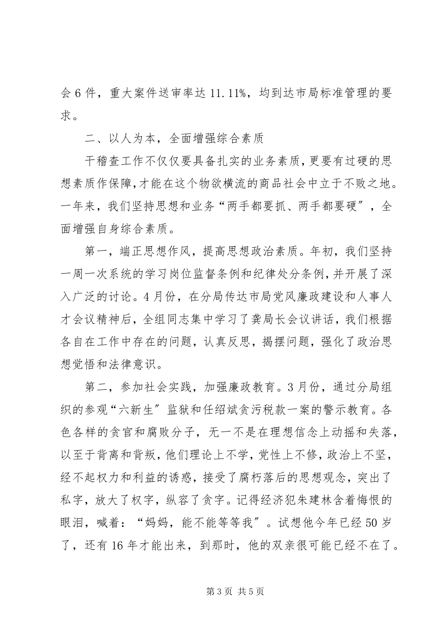 2023年税务分局审理组工作总结.docx_第3页