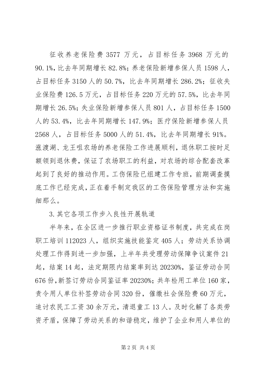 2023年劳动和社会保障局上半年工作总结3.docx_第2页