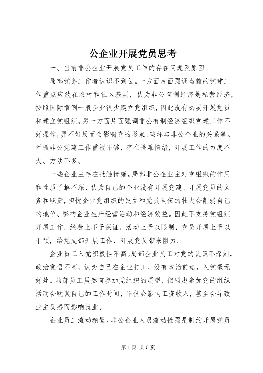 2023年公企业发展党员思考.docx_第1页