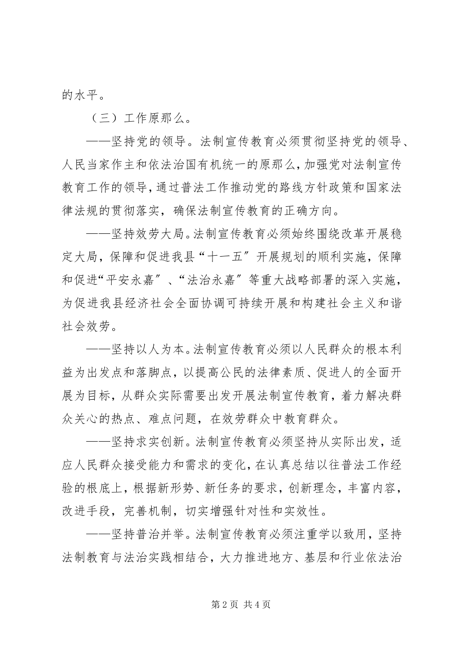 2023年县委县人民政府《关于在全县公民中开展法制宣传教育的第五个五年规划》.docx_第2页