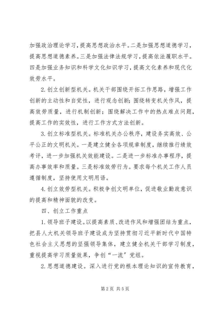 2023年县人大常委会文明单位创建工作规划.docx_第2页