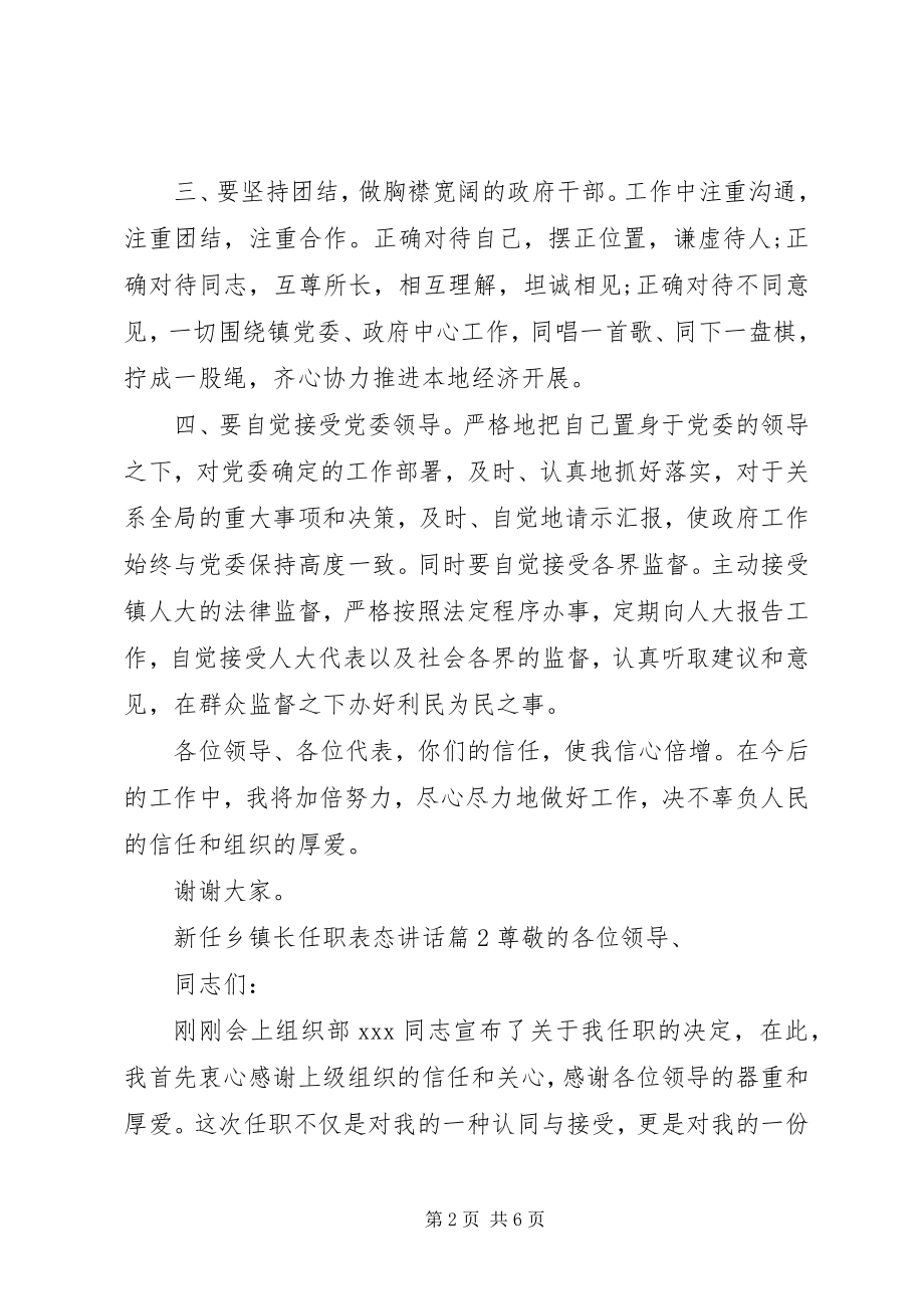 2023年新任乡镇长任职表态致辞.docx_第2页