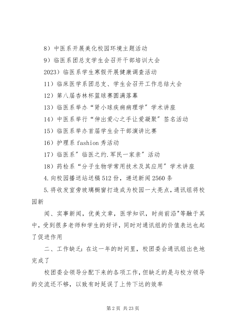 2023年校团委会通讯组工作总结.docx_第2页