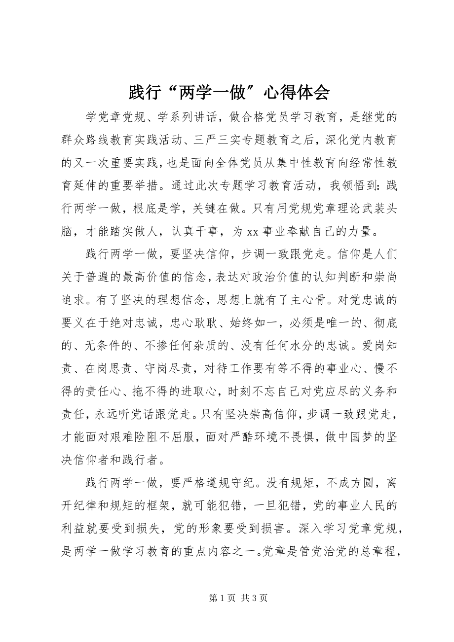 2023年践行“两学一做”心得体会.docx_第1页