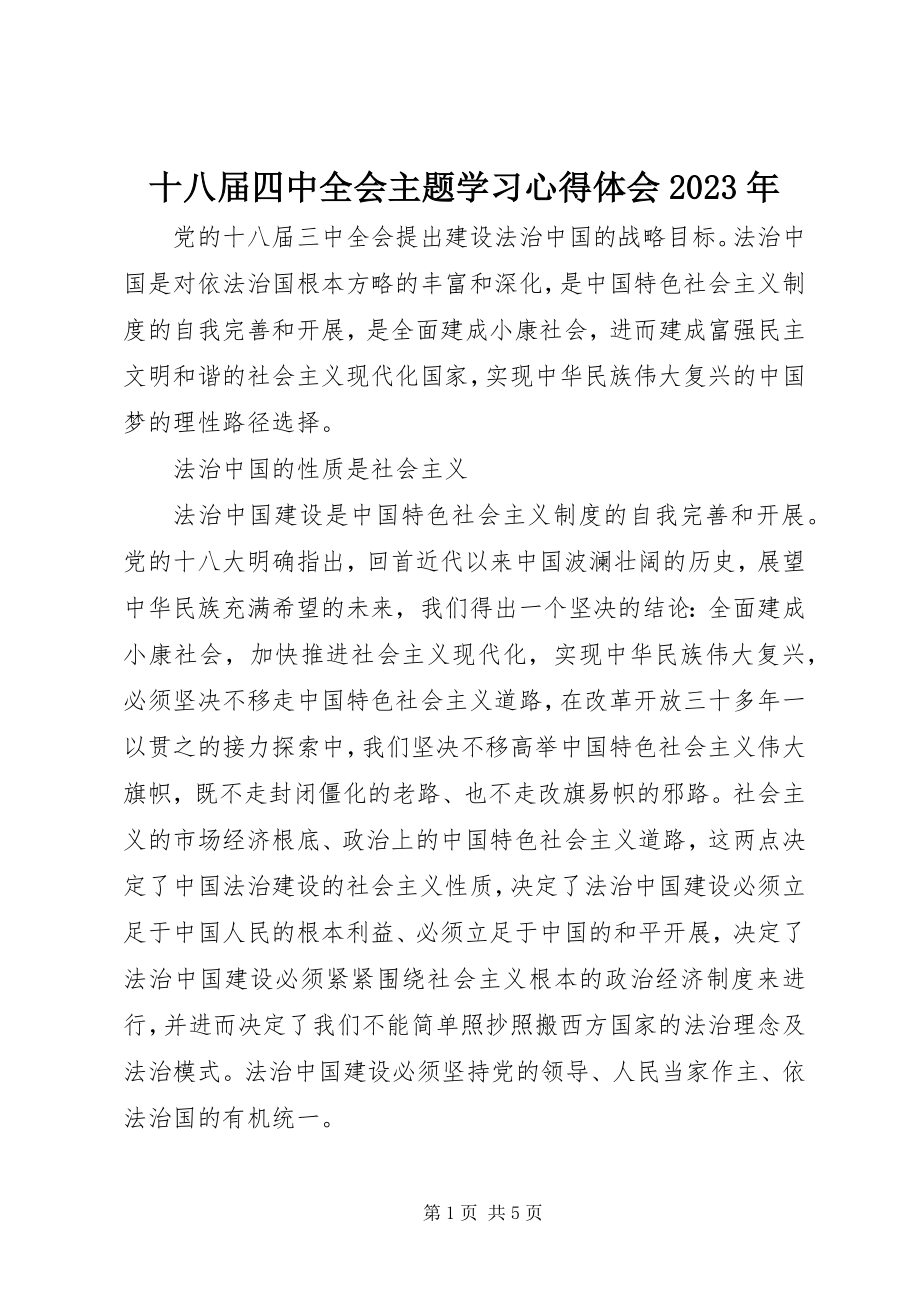 2023年十八届四中全会主题学习心得体会2.docx_第1页