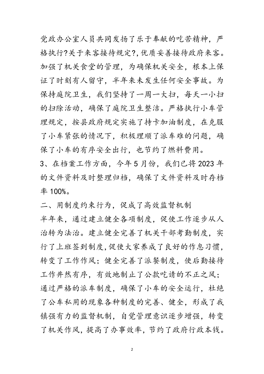 2023年党政办年半年工作总结范文.doc_第2页