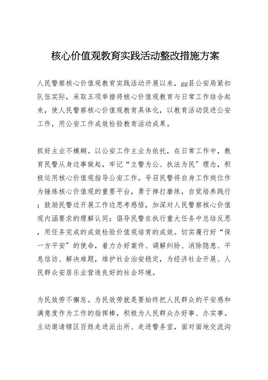 2023年核心价值观教育实践活动整改措施方案.doc_第1页