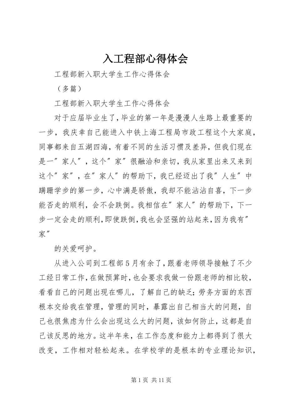 2023年入项目部心得体会.docx_第1页