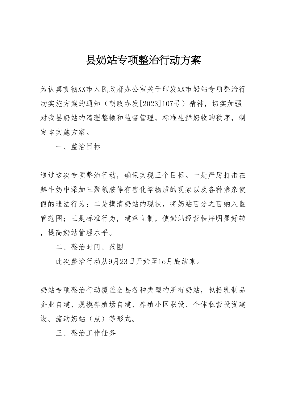 2023年县奶站专项整治行动方案.doc_第1页