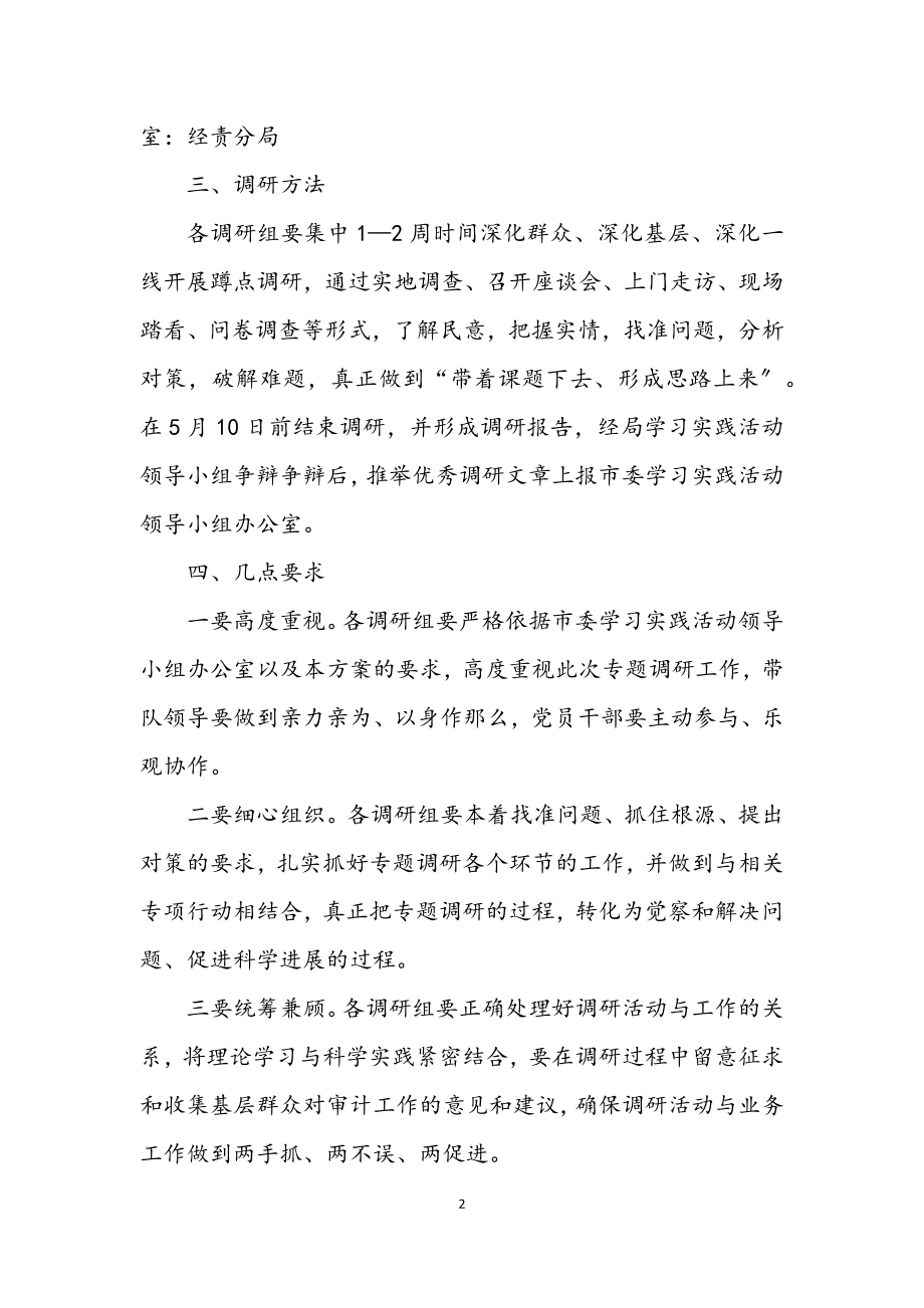 2023年审计局学习实践科学发展观活动专题调研方案.docx_第2页