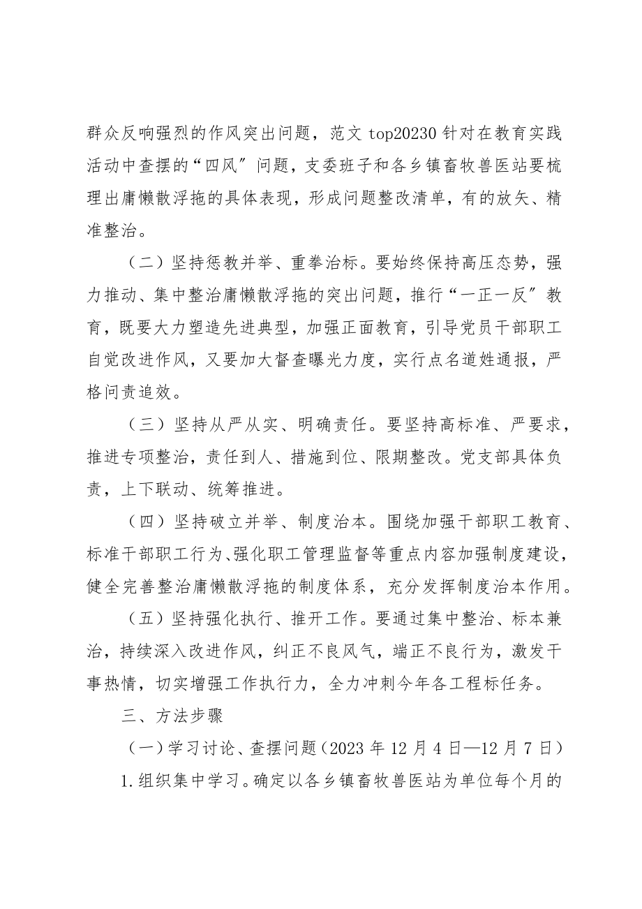 2023年党支部庸懒散浮拖问题专项整治方案精选.docx_第2页