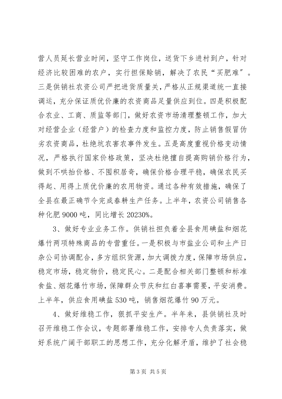 2023年县供销合作社半年的工作总结.docx_第3页