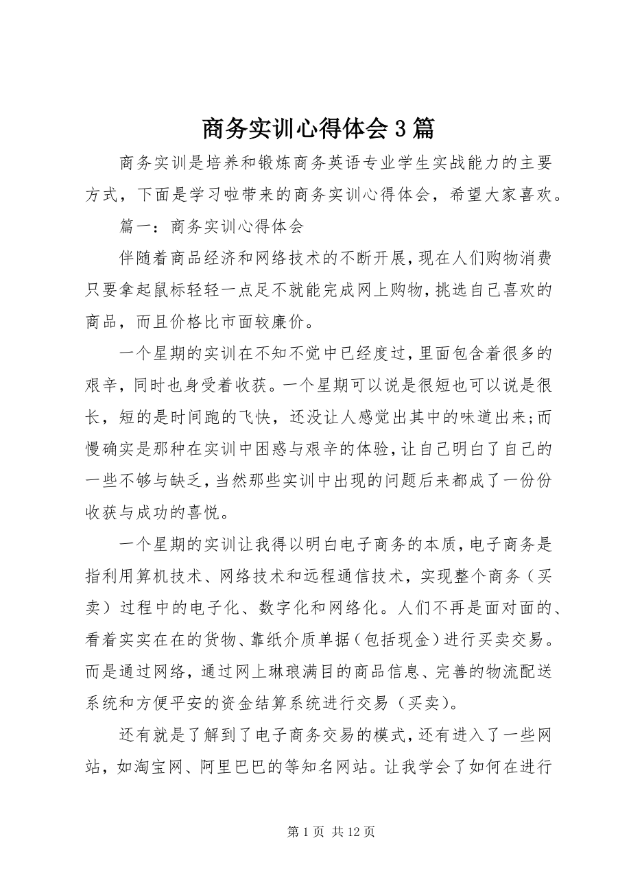 2023年商务实训心得体会3篇.docx_第1页