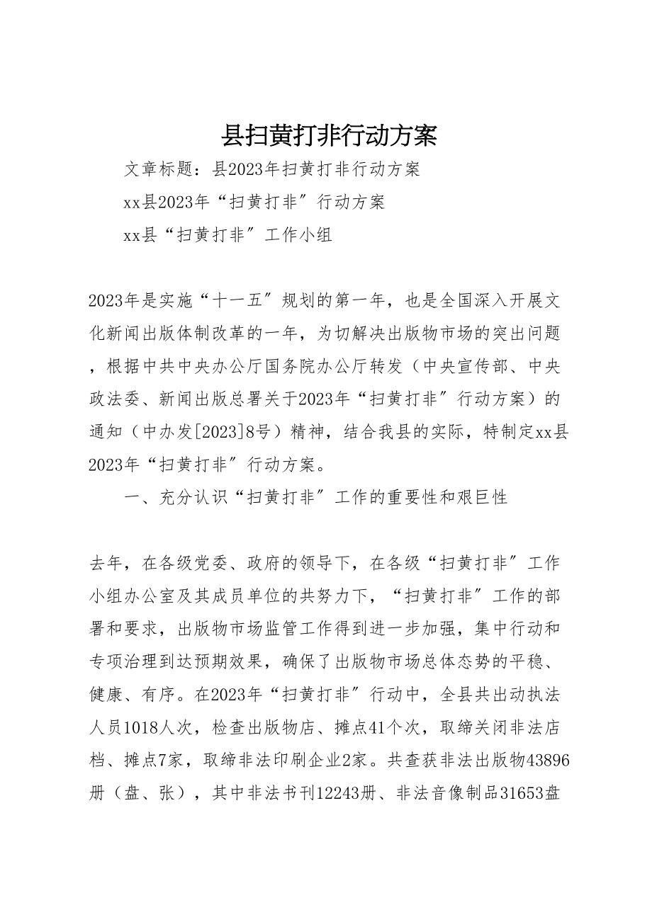 2023年县扫黄打非行动方案.doc_第1页