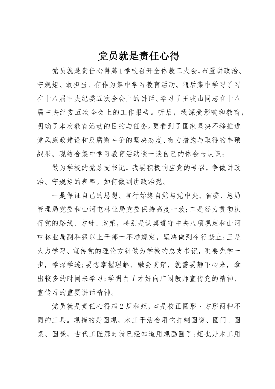 2023年党员就是责任心得.docx_第1页