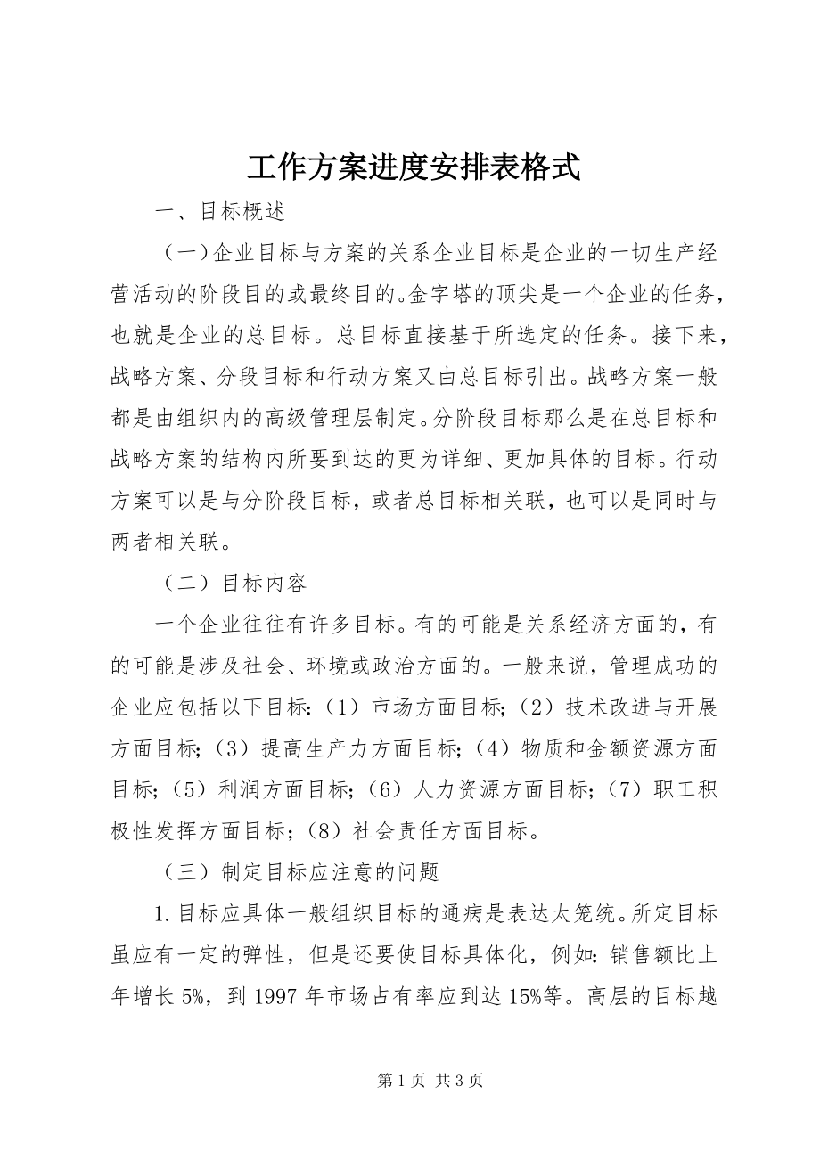 2023年工作计划进度安排表格式.docx_第1页