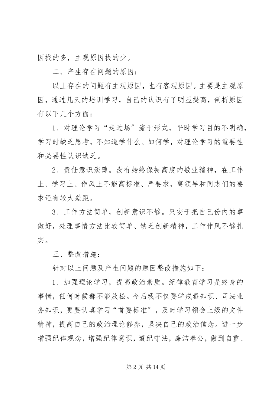 2023年纪律作风整顿活动查摆材料.docx_第2页