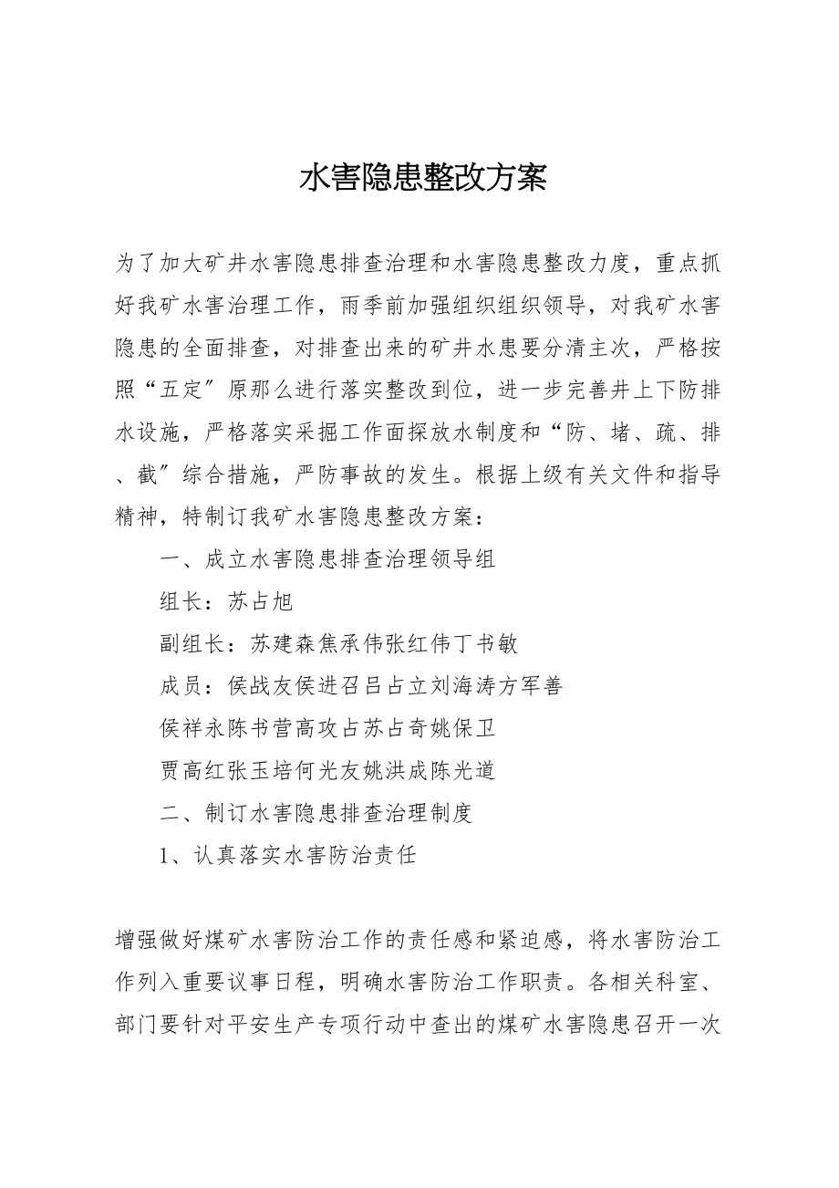 2023年水害隐患整改方案.doc_第1页