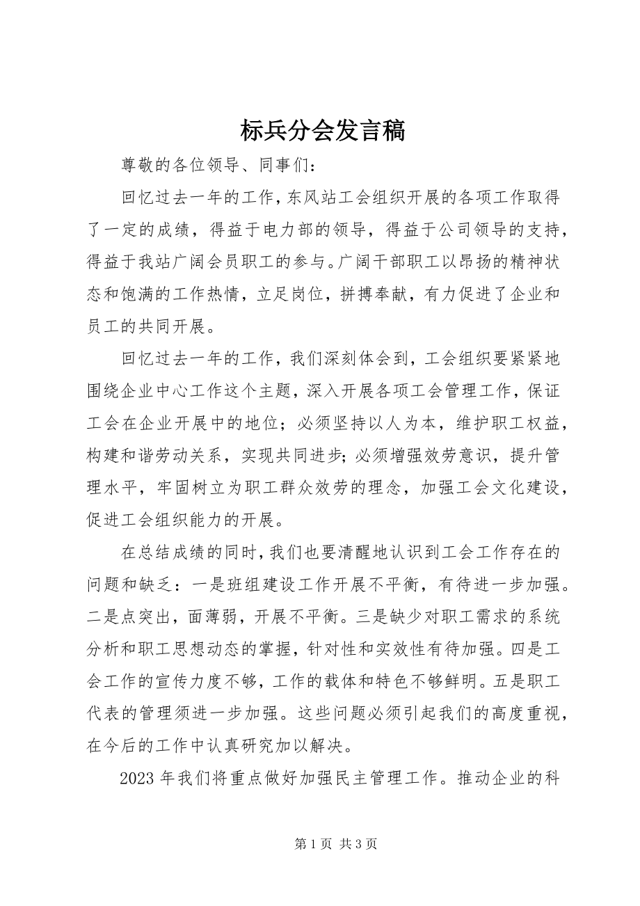 2023年标兵分会讲话稿新编.docx_第1页