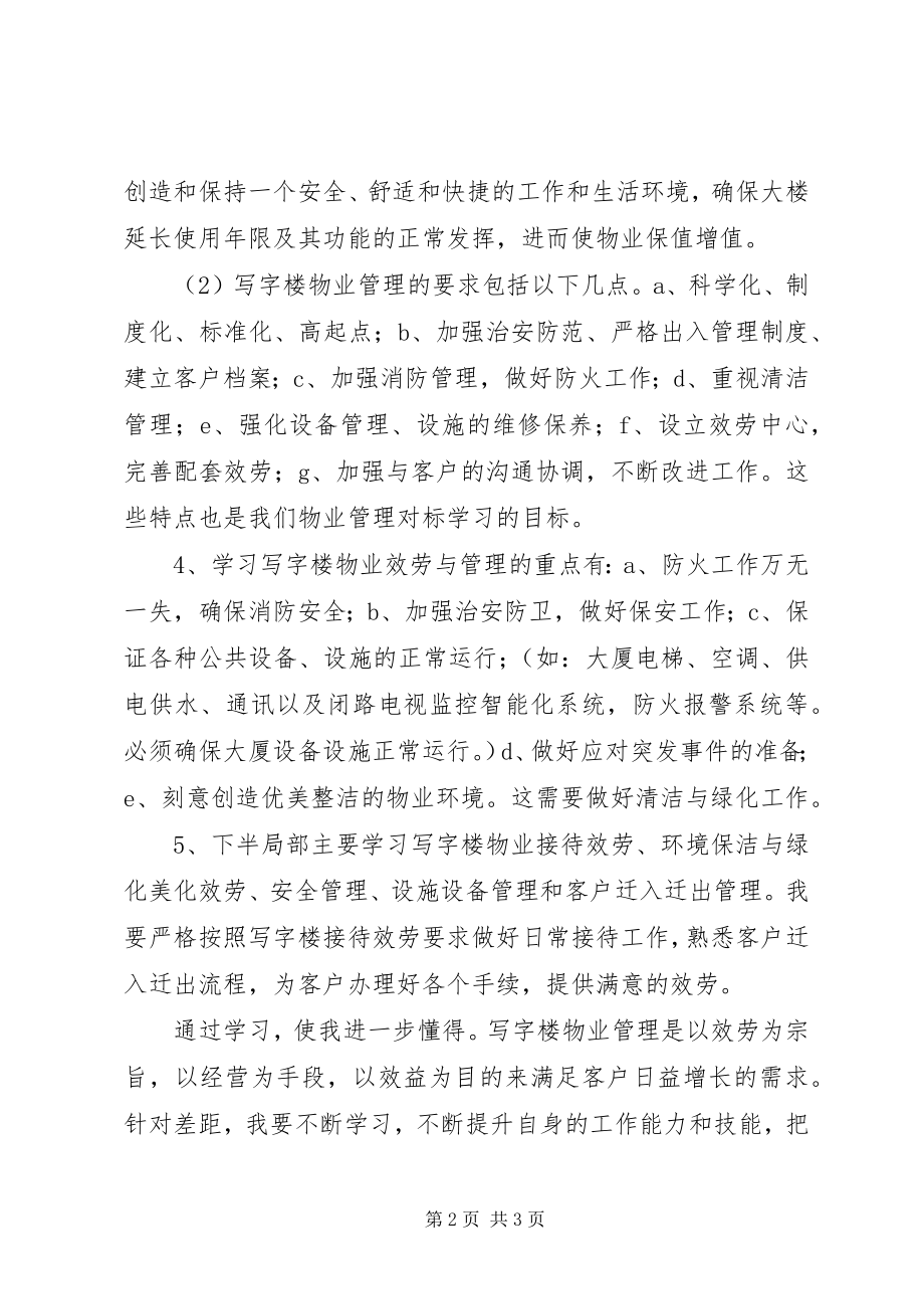 2023年《写字楼的物业管理与服务》学习心得体会.docx_第2页