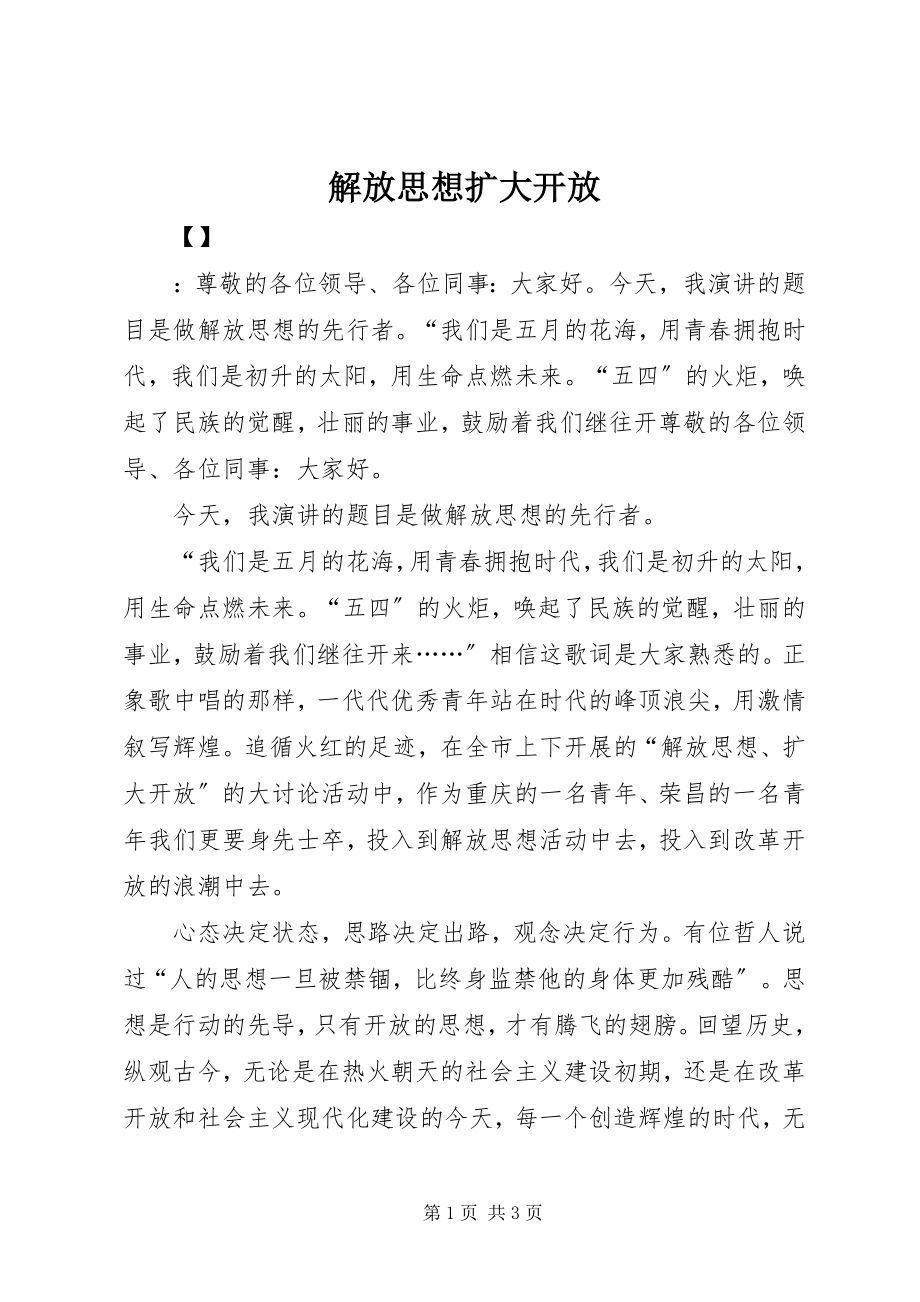 2023年解放思想扩大开放.docx_第1页