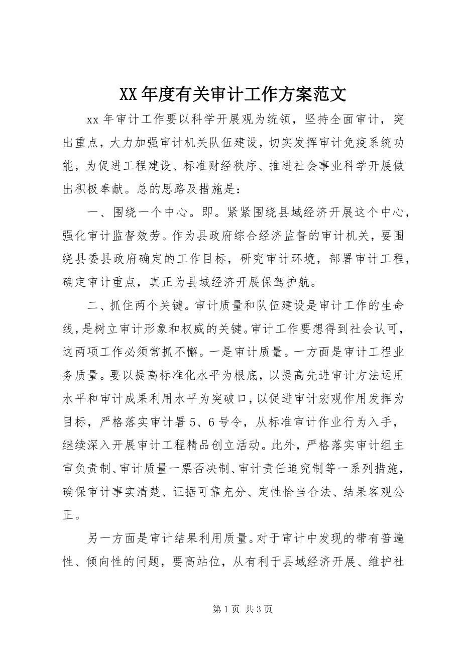 2023年有关审计工作计划.docx_第1页