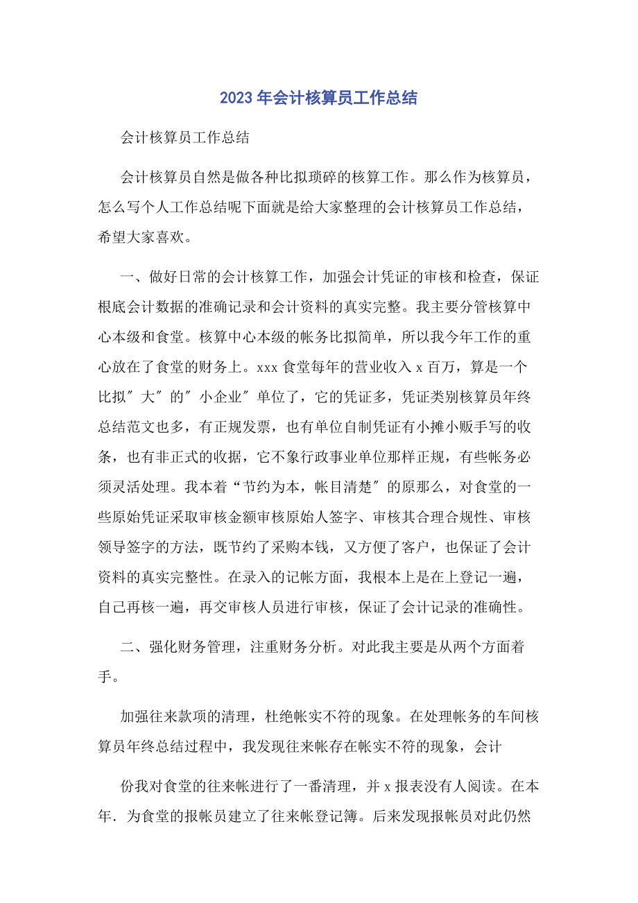 2023年会计核算员工作总结.docx_第1页