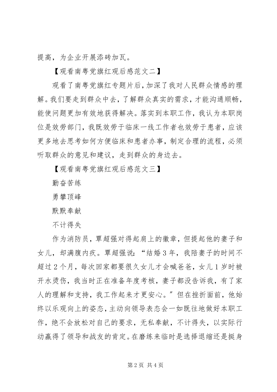 2023年观看南粤党旗红有感心得体会.docx_第2页