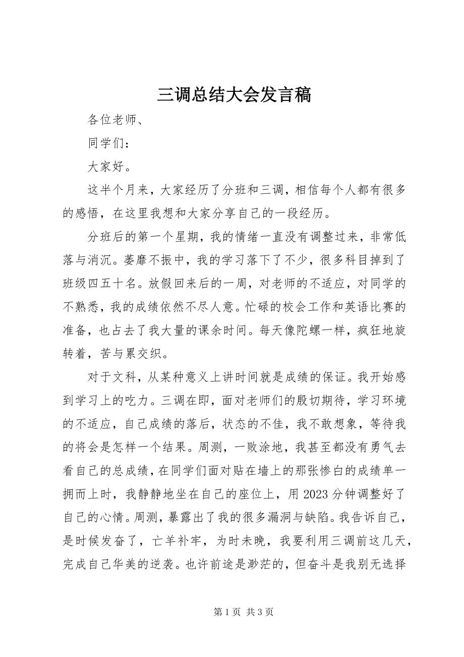 2023年三调总结大会讲话稿.docx_第1页