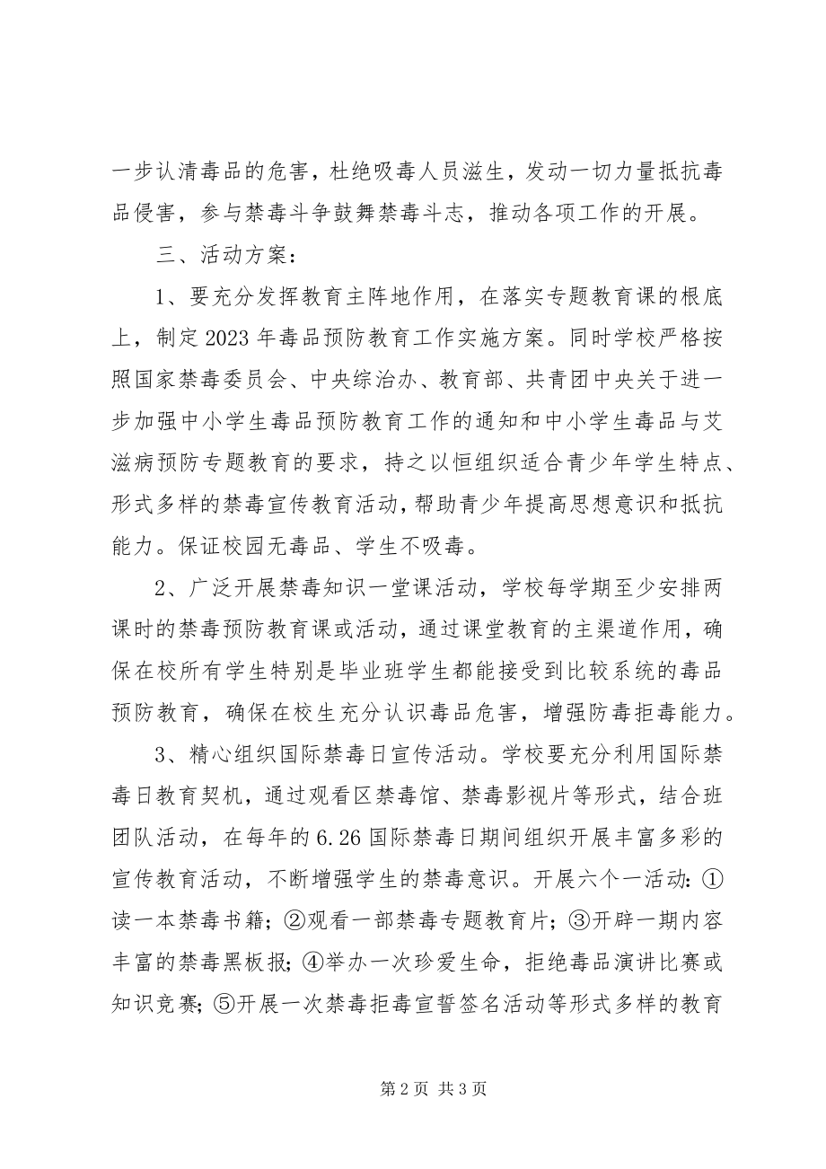 2023年湾龙中学禁毒教育活动方案.docx_第2页