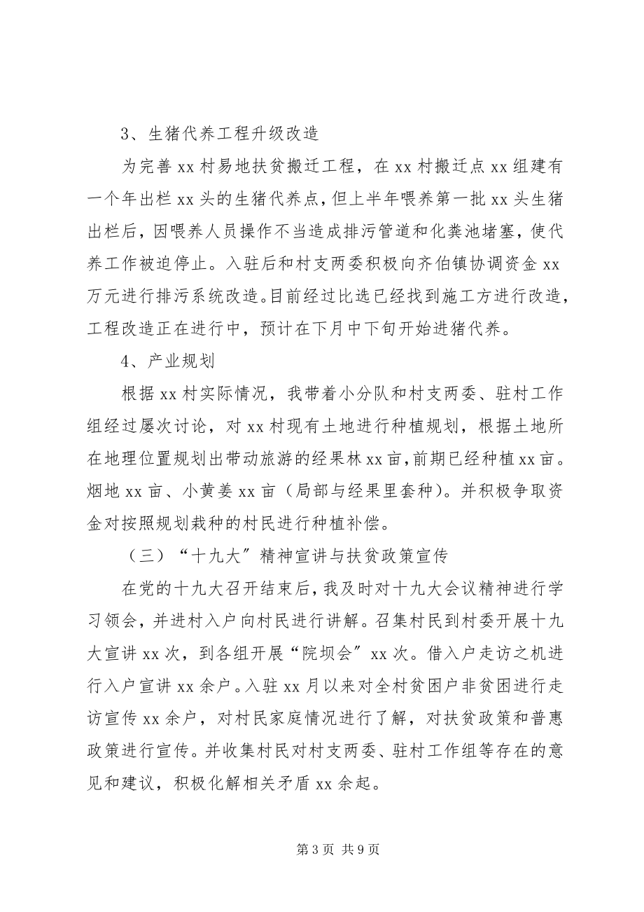 2023年脱贫攻坚工作总结脱贫攻坚小分队个人工作总结.docx_第3页