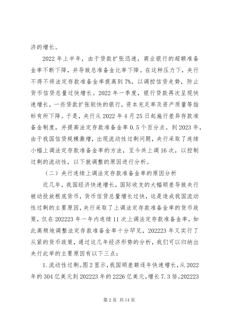 2023年我国连续上调法定存款准备金率思考.docx_第2页