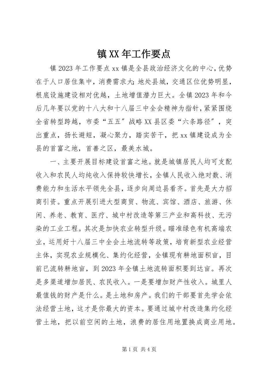 2023年镇工作要点.docx_第1页