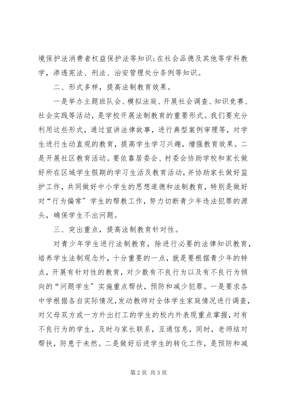 2023年安龙二中迎接省级验收学科渗透法制教育工作汇报材料新编.docx_第2页