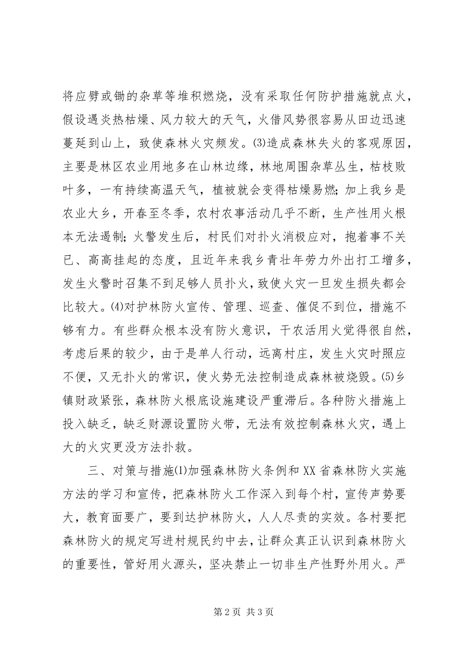 2023年近来乍洋乡森林防火现状及对策.docx_第2页