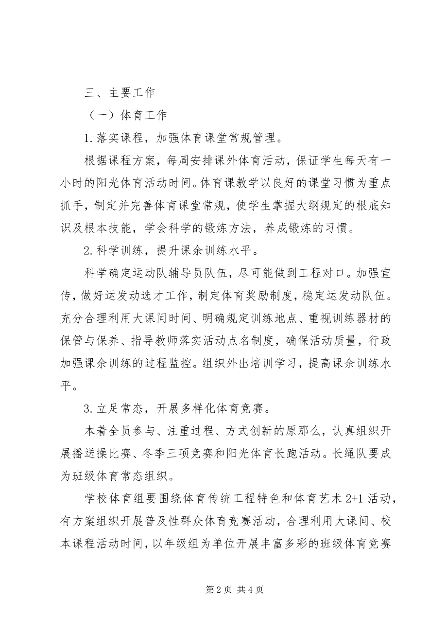 2023年学体卫艺工作计划.docx_第2页